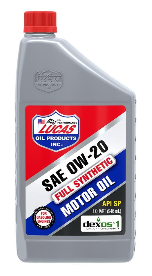 lucas-oil-synthetic-sae-0w-20-1-quart__44261.jpg Lucas 10564 Synthetic SAE 0W-20 API SN Plus/Dexos Motor Oil/6x1/Quart - Image 1